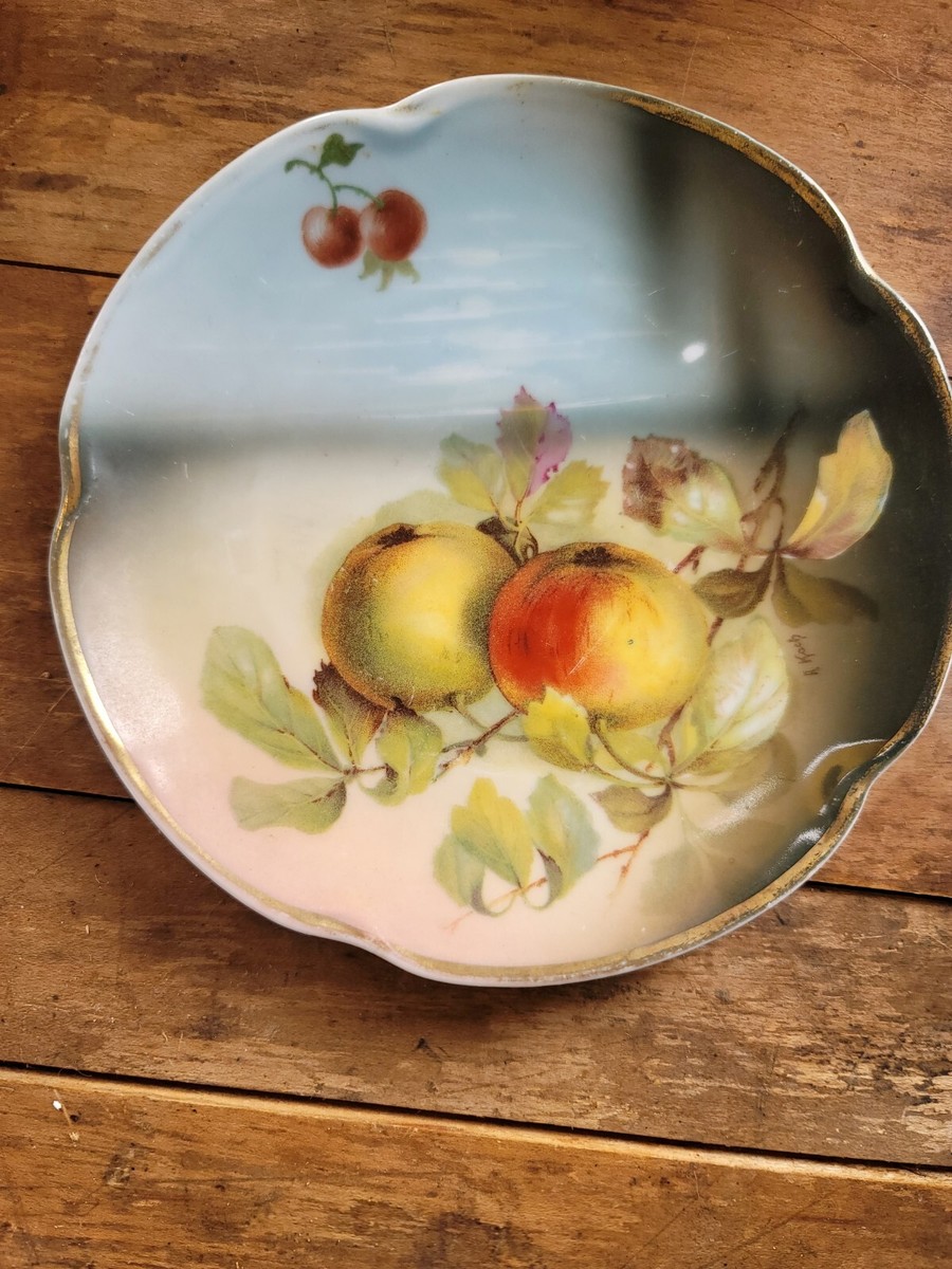 Vintage J&C Louise Bavaria Hand Painted Porcelain Plate Signed By