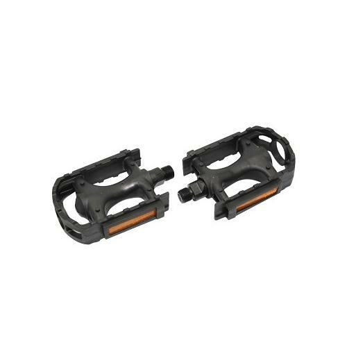 Pédales vélo ville/VTC 9/16 alu antidérapantes + réflecteurs VP-607