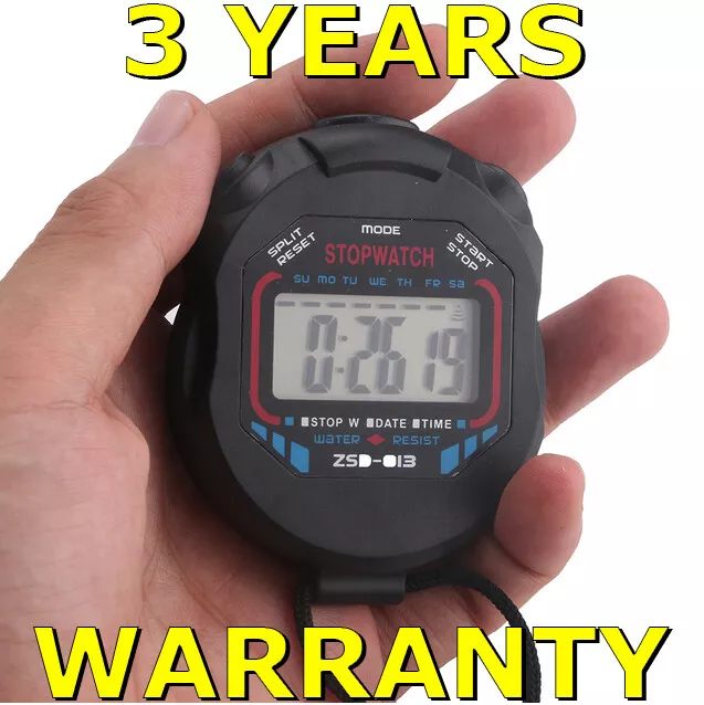 Handheld Stopwatch Digital Chronograph Sport Counter Lap Timer