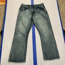 Flypaper Bootcut Jeans Mens 33X30 Blue Denim Pants Cowboy Western Rodeo Flare