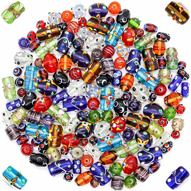 Glass Beads for Jewelry Making Supplies for Adults 120140 Pcs Bulk Kits