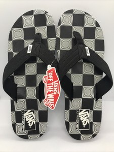 black vans flip flops