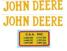 3 hp John Deere Gas Engine Motor 3 Piece Decal Set Hit & Miss Flywheel Antique