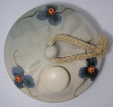 Follette Pottery Hummingbird Nectar Feeder ~ 6 1/2" Round by 1 1/2" Deep