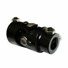 Black Steel Steering Shaft 1" DD x 3/4" DD Universal Joint Coupler Hot Rod