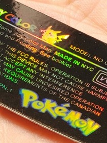 1 Game Boy Color ** CGB-001 ** HOLO Special Pikachu Edition POKEMON *LABEL ONLY*
