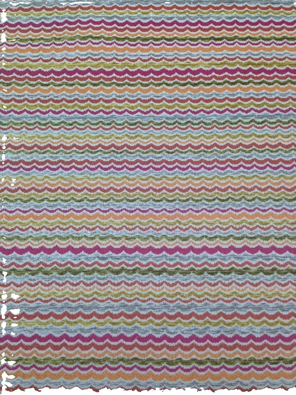 Chenille Geometric Fabric Multicolor