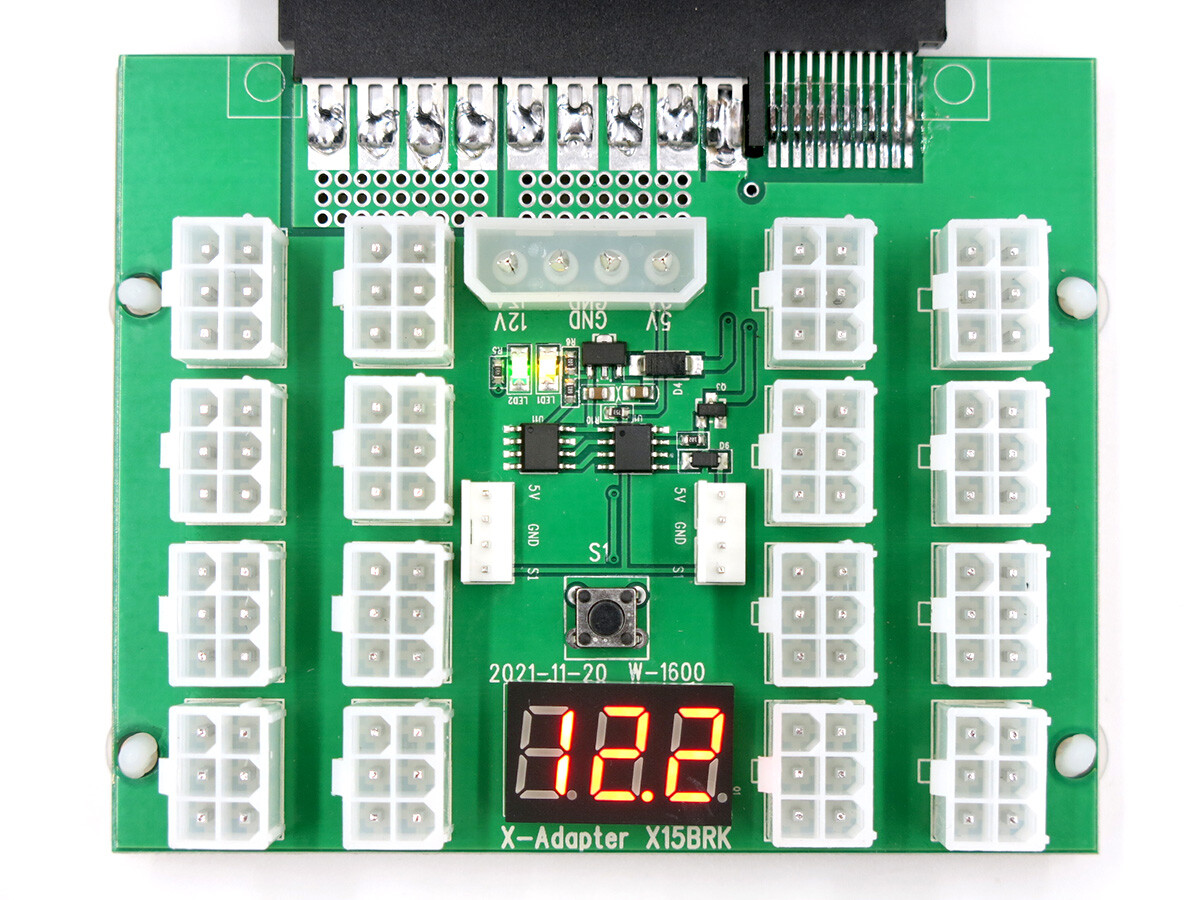 PowerEdge 1600 2000 PSU Board Delta Dell PowerEdge 1600/2000/2400W 12-Port  Mining Breakout Board - Parallel Miner X15BBRK Dell Poweredge T620 Computer  Servers