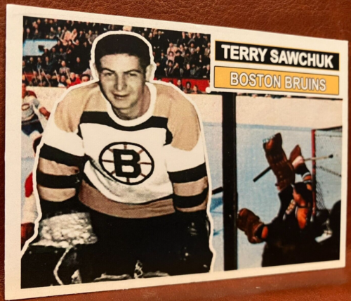 Custom made card: Terry Sawchuk inspired by 1956 Topps baseball set - Bruins - Picture 1 of 2