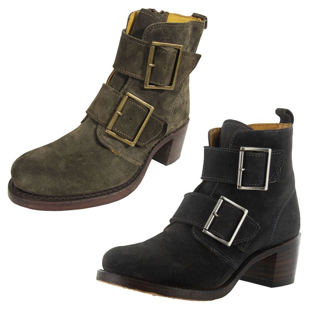 frye double buckle boot