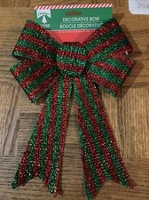 Christmas House Decor Decorative Red And Green Bow