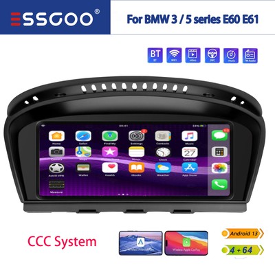 CarPlay Auto Android 13 Car Stereo For BMW E60 61 E90 E91 CCC GPS Nav 4+64G WIFI