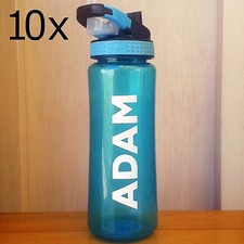 Personalized Water Bottle Name Vinyl Sticker Label Gym Bike Drink Decal School