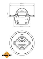 NRF 725136 Thermostat, KÜHlmittel FÜR Ford Jaguar Land Rover MERCEDES-BENZ