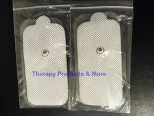 XL Replacement Electrode Pads 4 Rectangular plus Cables for Eliking Massagers