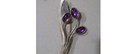 TAXCO Sterling Silver 9.00 CTW Amethyst Cabochon Flower Brooch Pin — photo 2