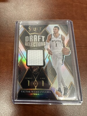 2023-24 PANINI SELECT VICTOR WEMBANYAMA PATCH DRAFT SELECTIONS RC 