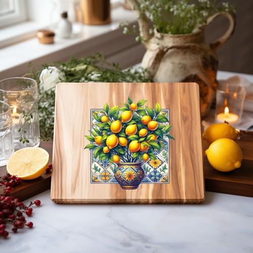Lemon Vase Mediterranean UV DTF Transparent Sticker / Decal - Picture 5 of 6