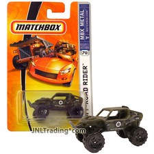 Año 2007 Matchbox MBX Metal 1:64 Die Cast Car #70 US Army Green Off-Road Rider