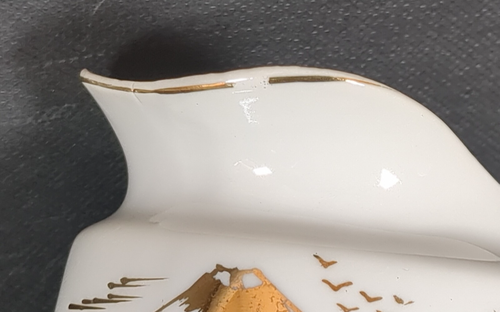 Servicio de té japonés Kutani 21 piezas ~ blanco con diseño dorado ~ geisha litofana - Imagen 10 de 24