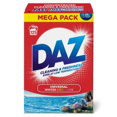 DAZ Universal Waschmittel Waschpulver Clean Weiß Farben Pack 125 Waschen