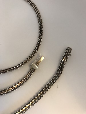 Vintage Silver 925 Bracelet and necklace signed Premex MP76