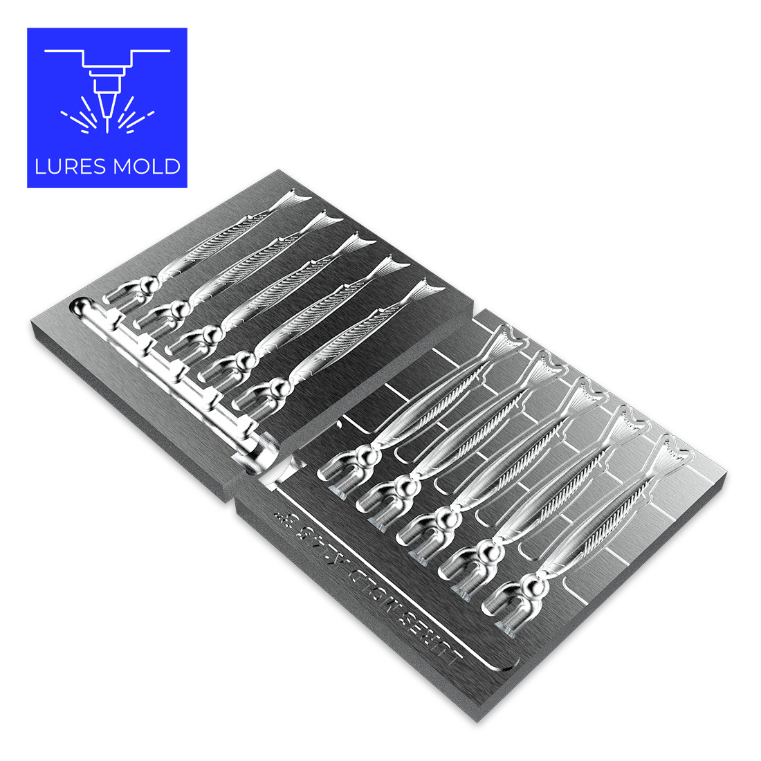 Bait DIY Fishing Mold Soft Plastisol Soft Jerkbaits K146 3inch - Image 2