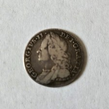 1757 George II Silver Sixpence