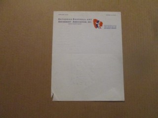 SAL Savannah Baseball And Amusement Connie Mack President Logo Letterhead