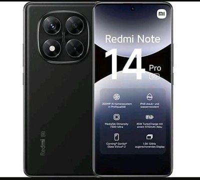 XIAOMI Redmi Note 14 Pro 5G  128 GB Midnight black (Chinesische Version) 