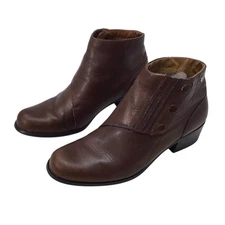 Ariat Boots Booties Spat II Riding Side Snap Western Size 9 96320 Brown Leather