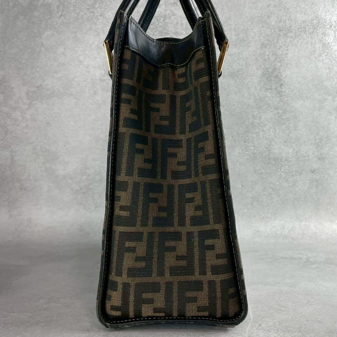 FENDI Zucca Tote Bag Handbag 15095 Canvas Beige Black Women From Japan thumbnail 24