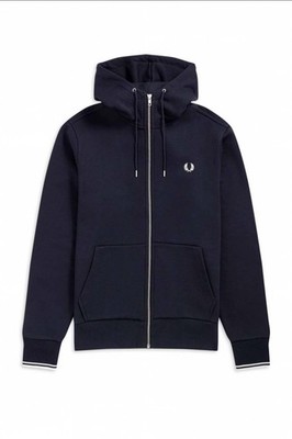 FRED PERRY HOODED ZIP THROUGH SWEATSHIRT SWEATER SIZE S MSRP $150 A0003