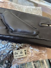 Vintage Men's Black Leather Driving Gloves Size Large Acrylic Lined