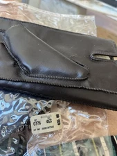 Vintage Men's Black Leather Driving Gloves Size Large ~ Acrylic Lined