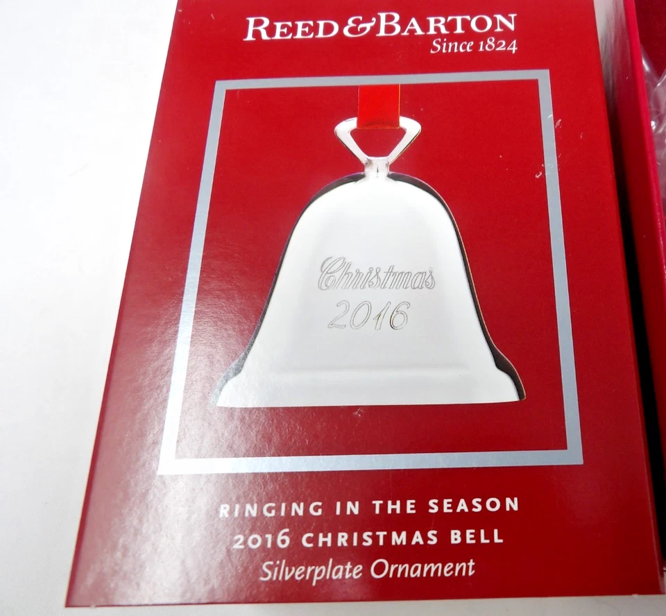 New In Box Reed & Barton 2016 Silverplate Christmas Bell - Image 2 of 3