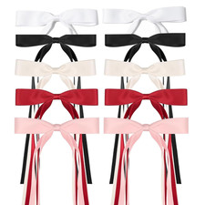 Ribbon Hair Bows Set for Women and Girls - 10PCS Hair Clips with Bowknot Tass...