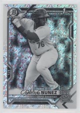 2021 Bowman Chrome Black & White Mini-Diamond Refractor Malcom Nunez 6u5