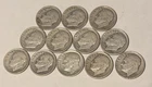 New ListingLOT OF 12 ROOSEVELT 90% SILVER DIMES Well Circulated sold for melt value
