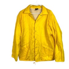 Vintage Aristo JAC by Hilton Men's Yellow Coach Jacket Medium Made in USA
