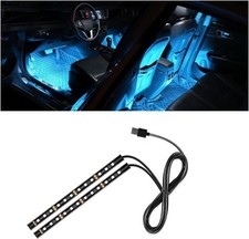 USB-Powered Car LED Strip Light, 12V Under Dash RGB Neon Ambient Atmosphere Lamp