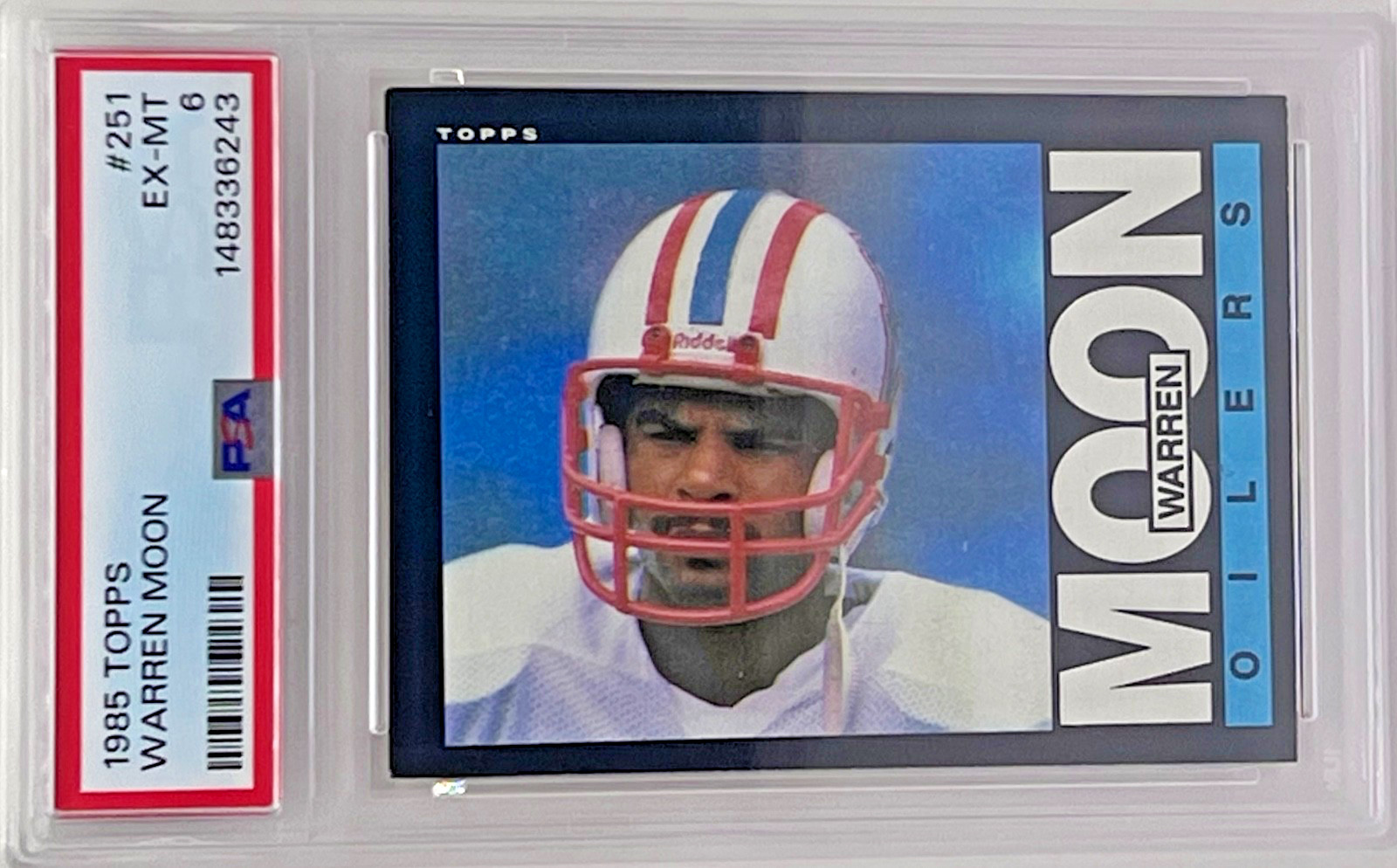 1978 Topps #251 WARREN MOON PSA 6 EX-MT HOF Vintage Football Card RC view 3