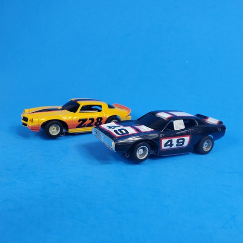 2 - TYCO Slot Car Black Dodge Charger No 49 & Camero Z28 VG Vintage 1980's HTF - Picture 5 of 12