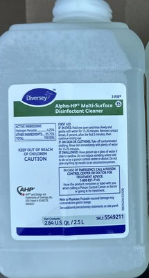 #ad One Diversey 5549211 Alpha HP Disinfectant Cleaner 2.5 L Exp 11 2027 $24.90