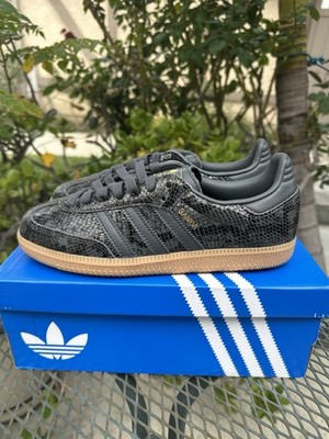 Adidas Samba OG Snakeskin Black Grey Gum Women s Casual Sneakers JQ3532