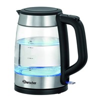 Bartscher Wasserkocher 1,7L Glas 2200W Kalkfilter Bodenbeleuchtung 200096