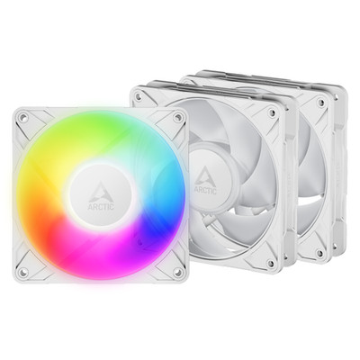 ARCTIC P12 Pro A-RGB 120mm 12cm PWM 4-Pin PC Gehäuselüfter 3 x Pack weiß ARGB