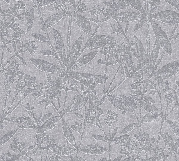 A.S. CréAtion Terra, Florale Tapete, Grau, Blau 389244-image