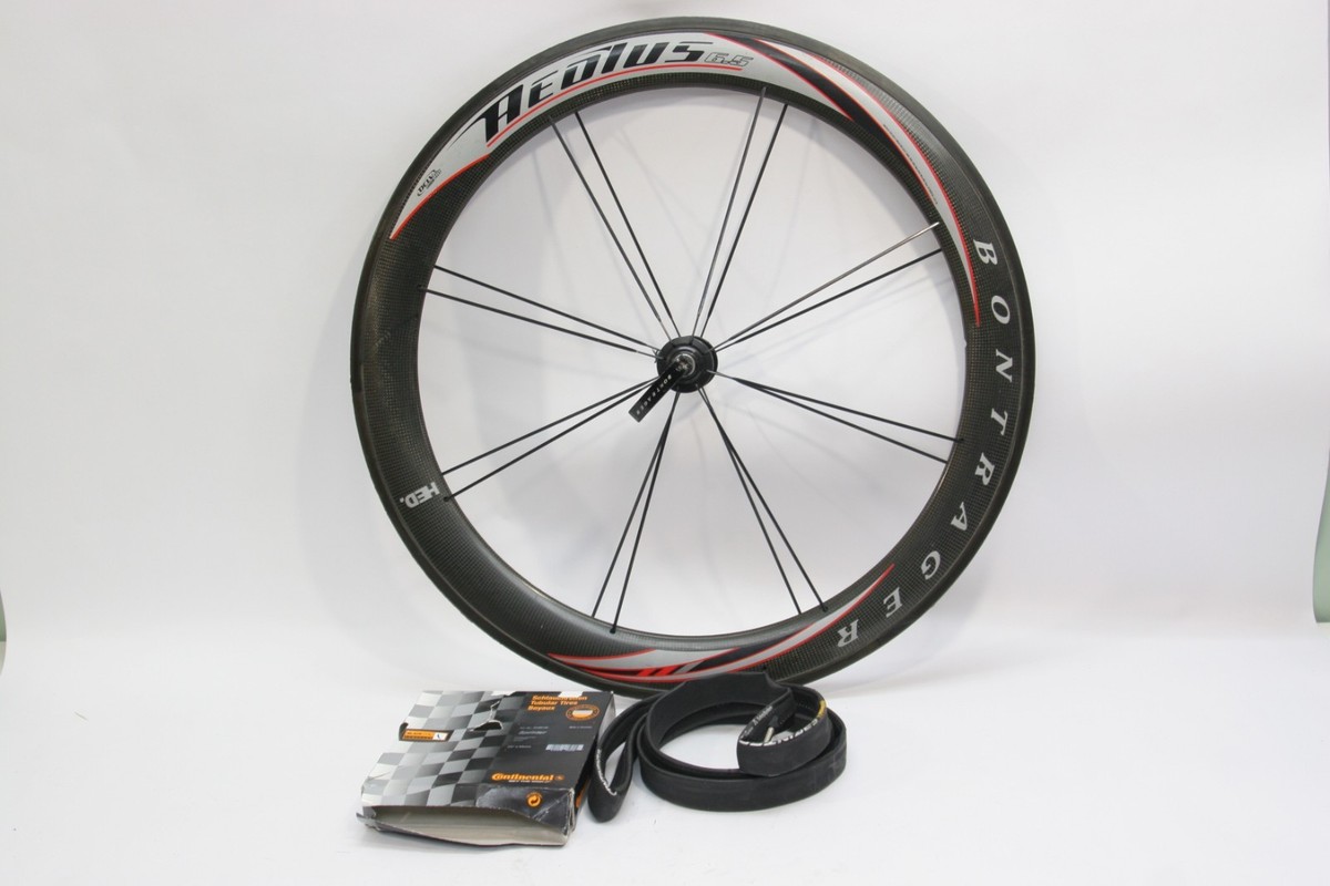 Bontrager HED Aeolus 6.5 Tubular 700 Front Wheel/Tire Carbon 16