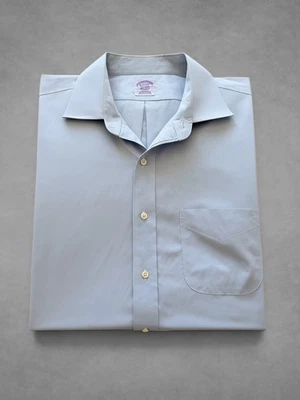 Brooks Brothers classic Men's Shirt Button Up Long | XL blue (e48) - Photo 1/4